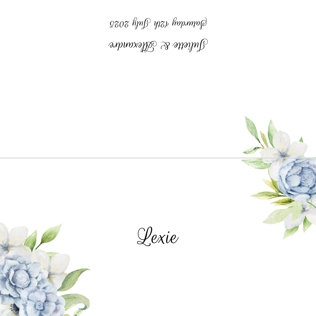 Bluebriar Table Place Cards