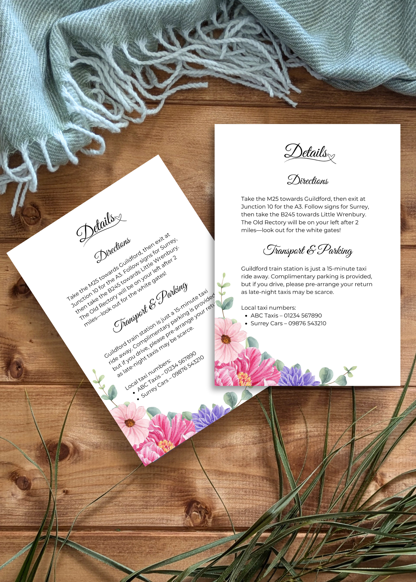 Fleur d’Amour Wedding Stationery Bundle