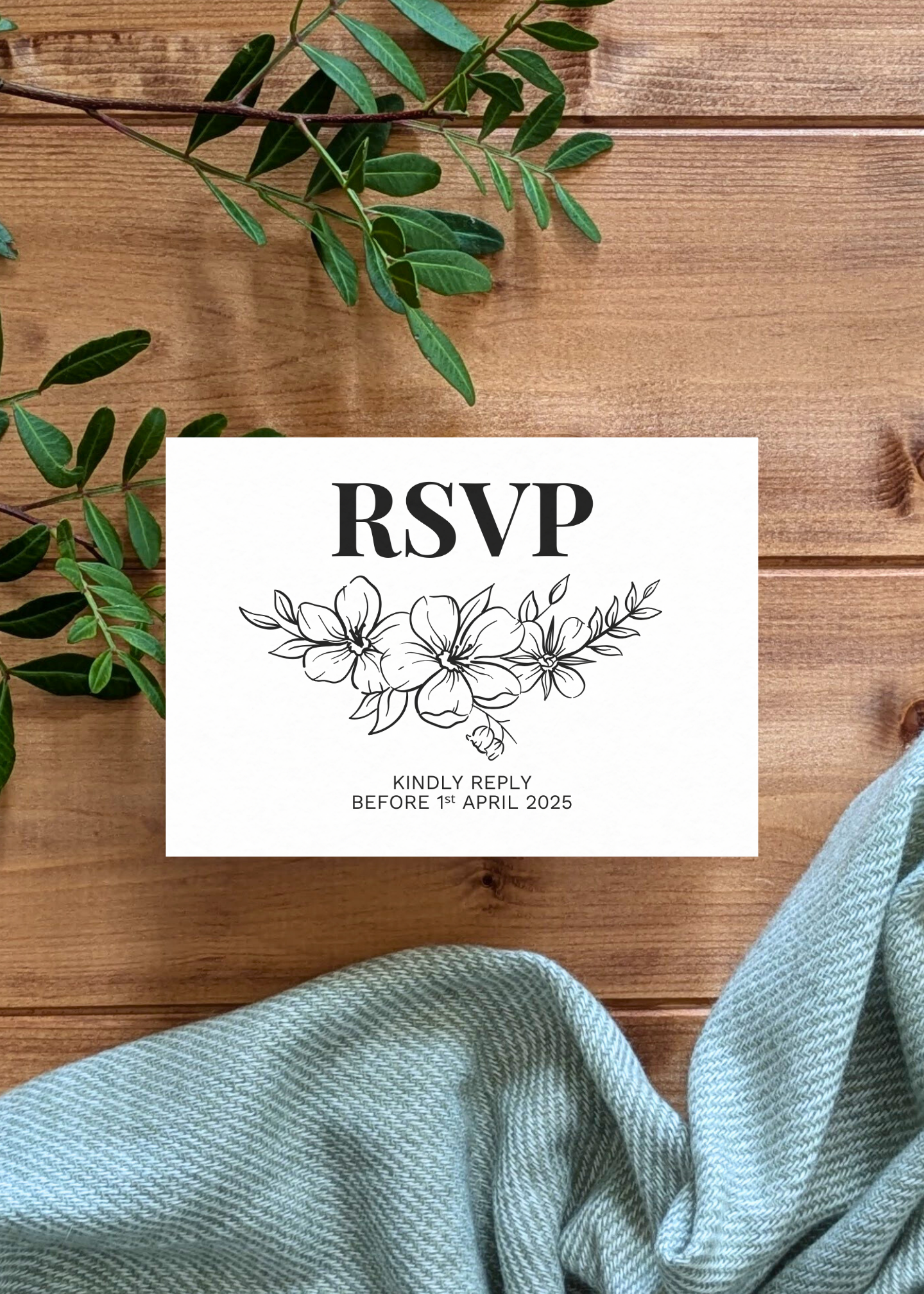 Primrose Dell Wedding RSVP Card
