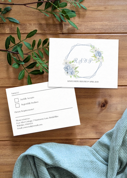 Bluebriar Wedding RSVP Card