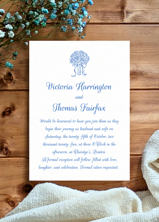 Cornflower Hill Wedding Invitation