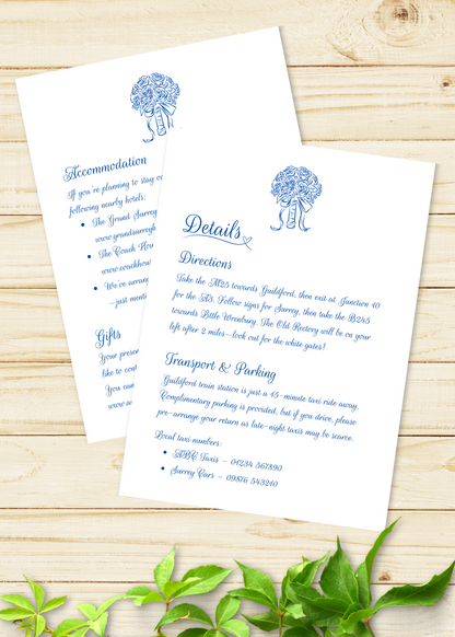 Cornflower Hill Wedding Stationery Bundle