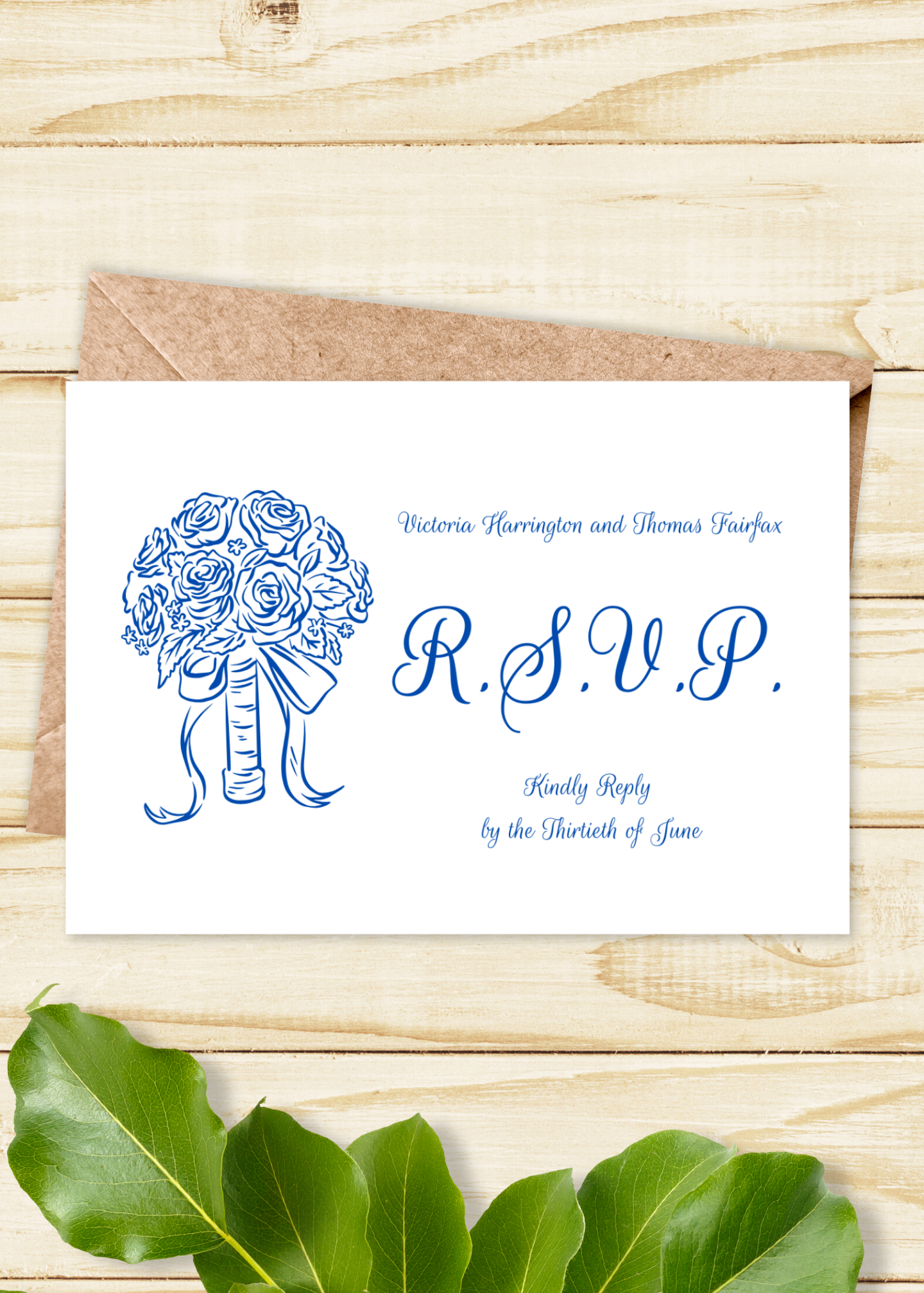 Cornflower Hill Wedding RSVP Card