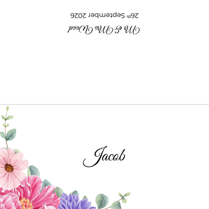 Fleur d’Amour Table Place Cards