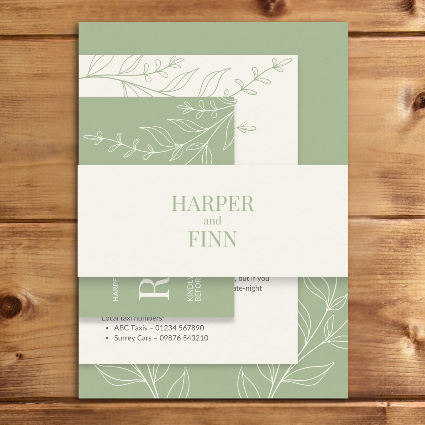 Meadow Sage Wedding Stationery Bundle