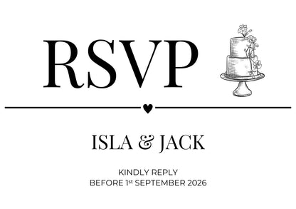 Midnight Ridge Wedding RSVP Card