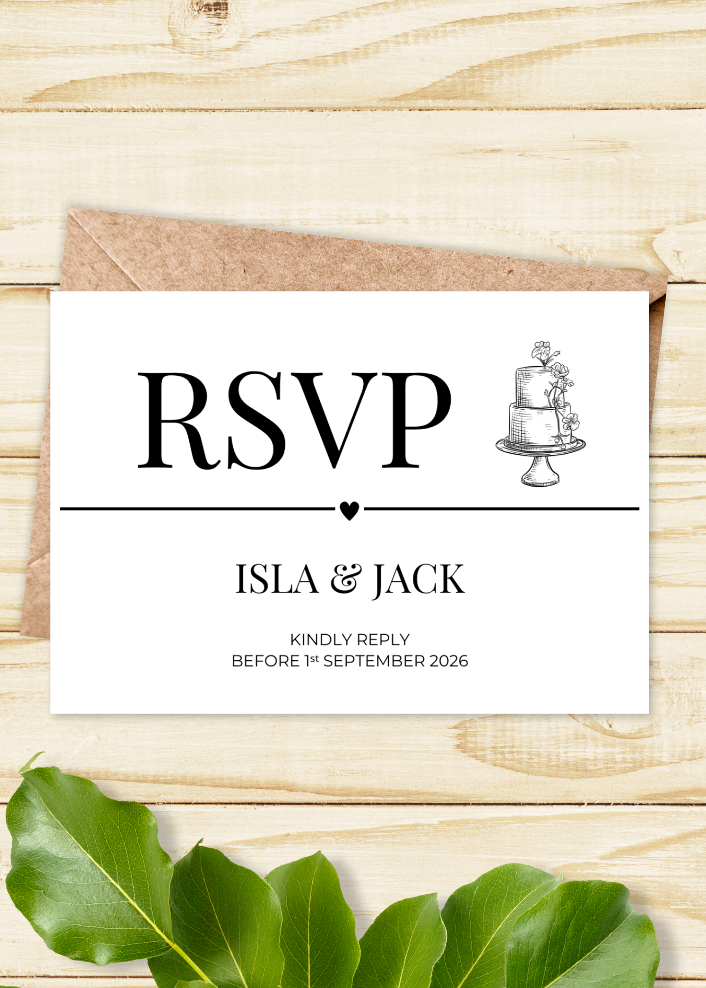 Midnight Ridge Wedding RSVP Card