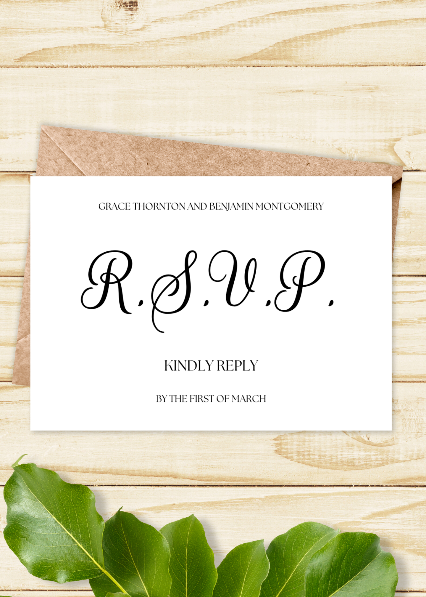 Oakmere Wedding RSVP Card