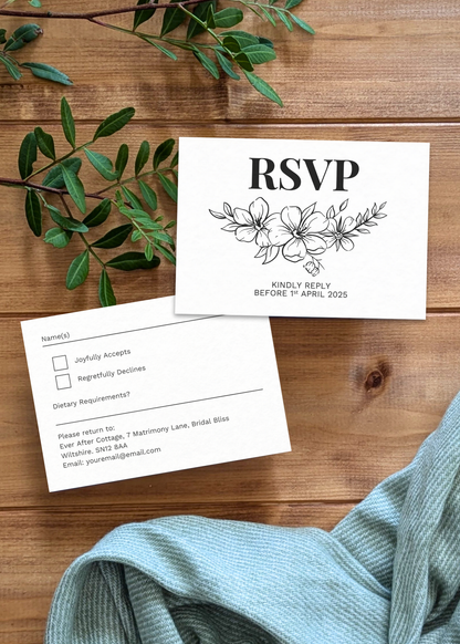 Primrose Dell Wedding RSVP Card