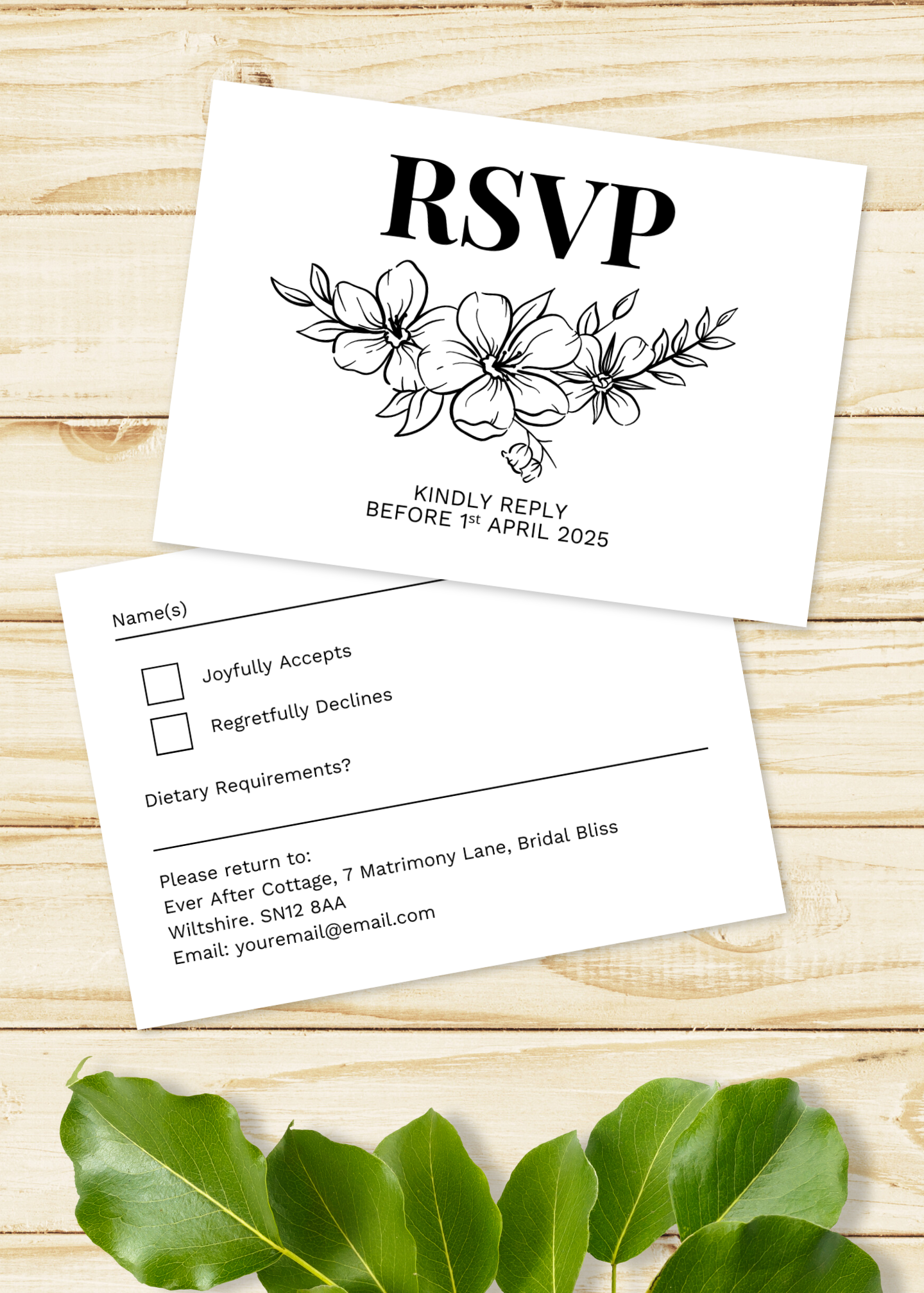 Primrose Dell Wedding RSVP Card