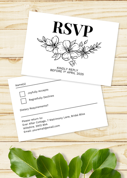 Primrose Dell Wedding RSVP Card