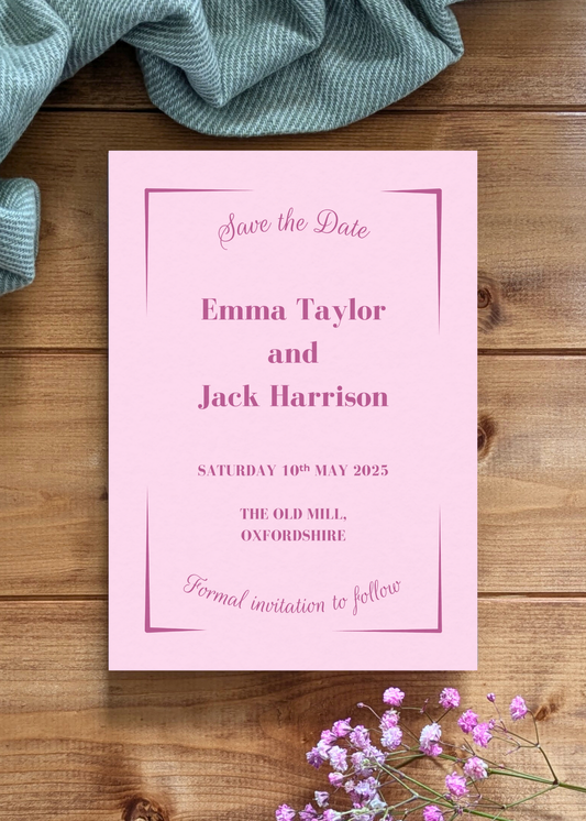 Raspberry Glint Save The Date