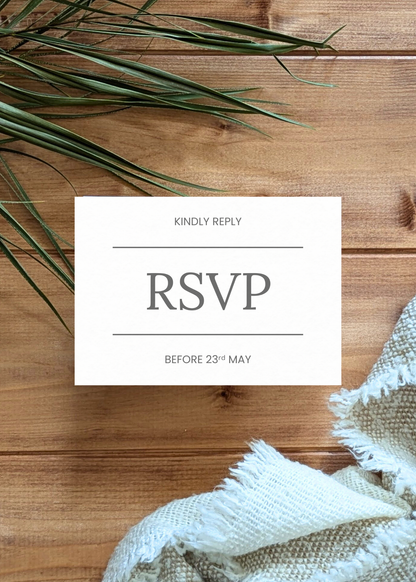 Rowan Hill Wedding RSVP Card