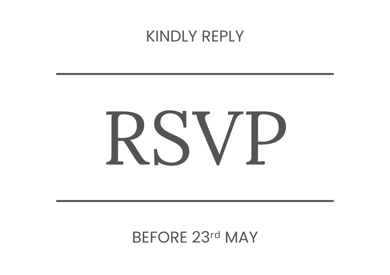 Rowan Hill Wedding RSVP Card