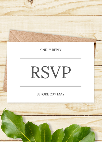 Rowan Hill Wedding RSVP Card