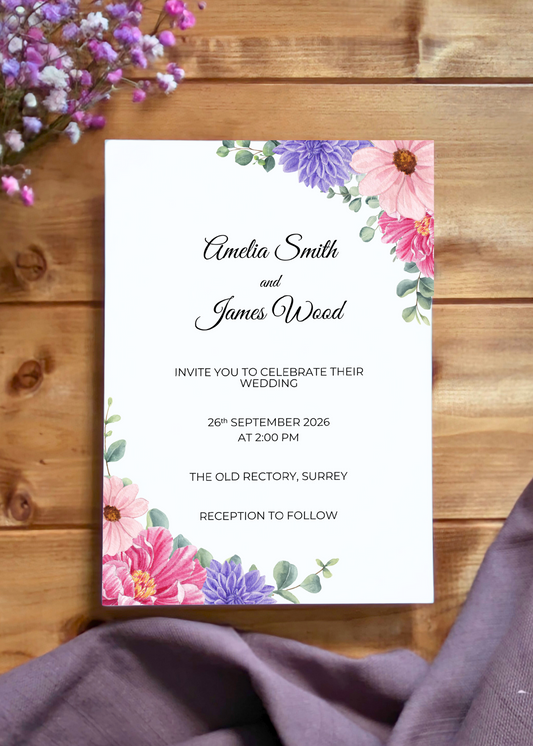 Fleur d’Amour Wedding Invitation