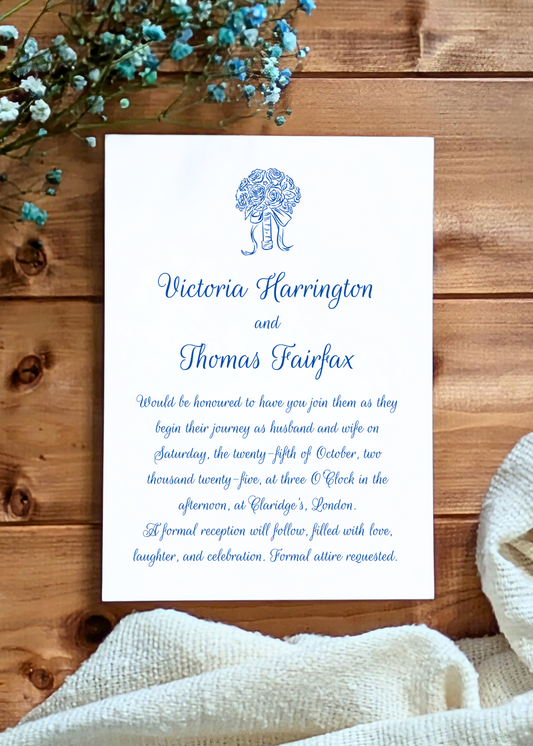 Cornflower Hill Wedding Invitation