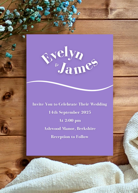 Violet Vale Wedding Invitation