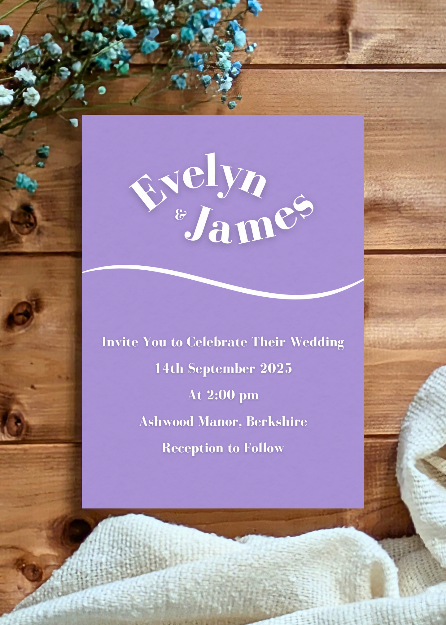 Violet Vale Wedding Invitation