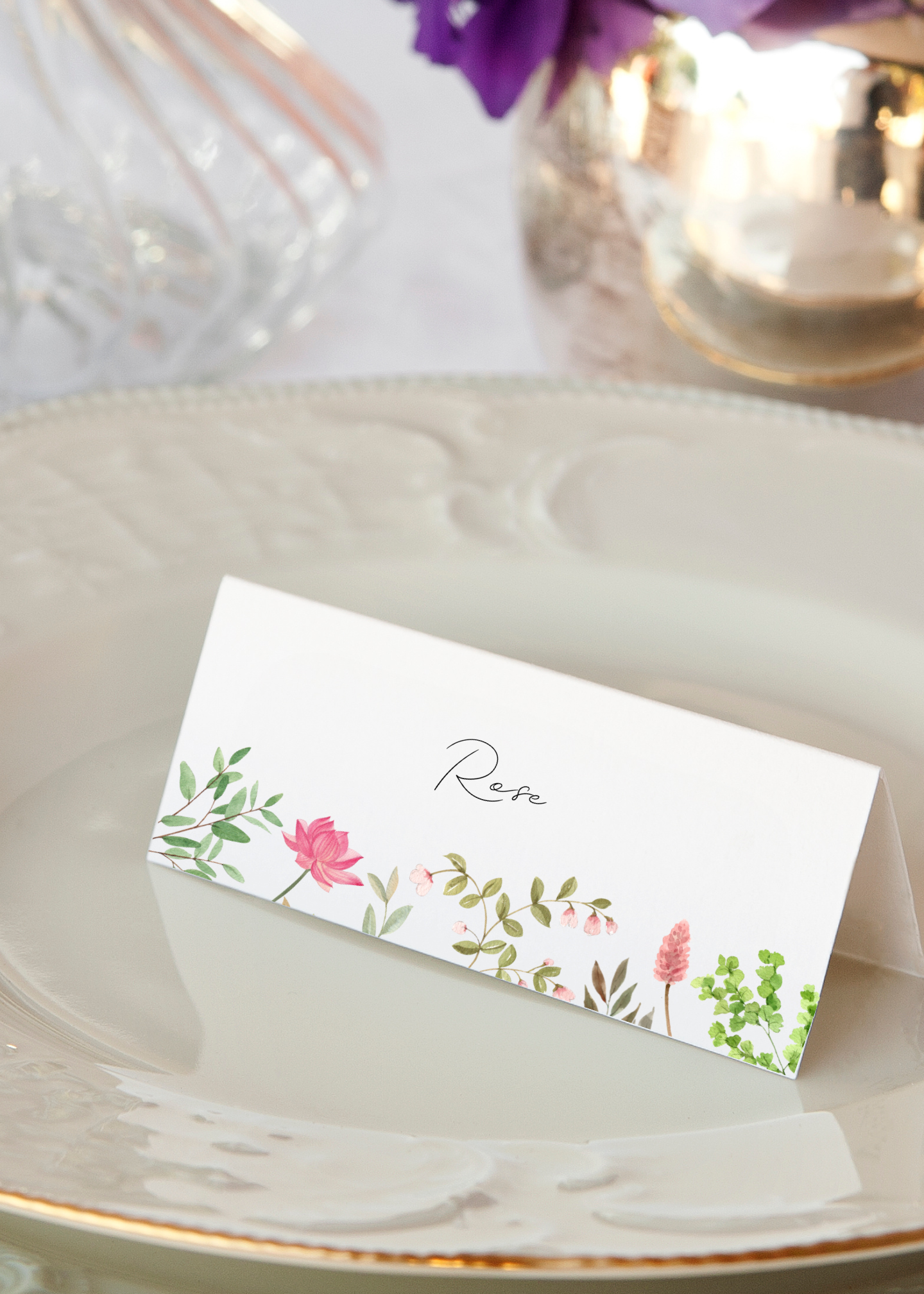 Wildflower Mist Table Place Cards