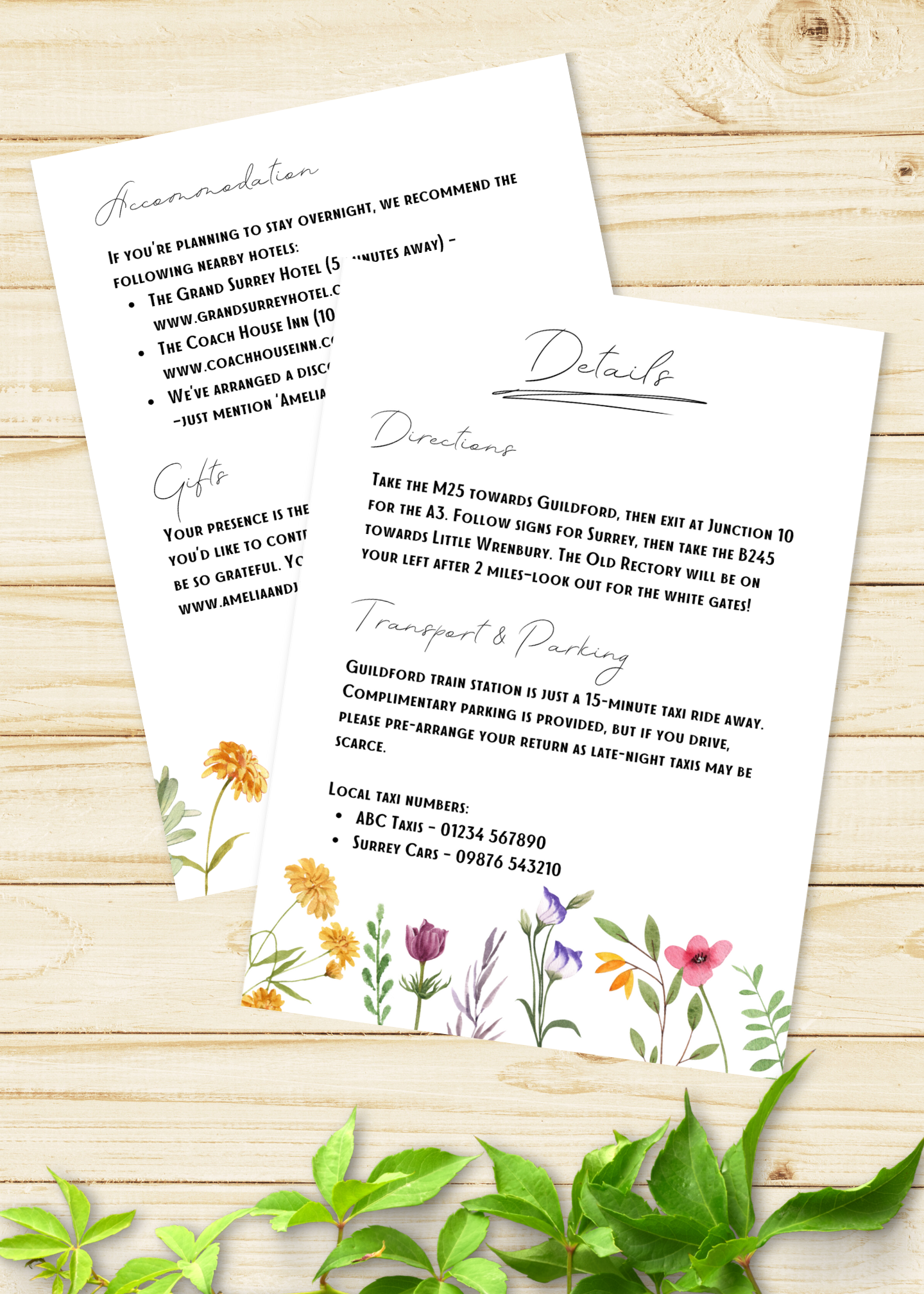 Wildflower Mist Wedding Stationery Bundle