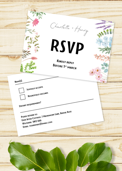 Wildflower Mist Wedding Stationery Bundle